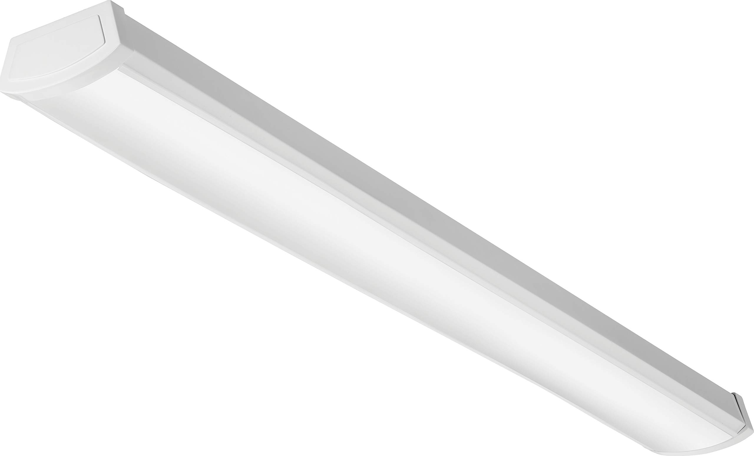Lithonia Lighting 4 Foot LED Light Fixture, Low-Profile LED Wraparound Flush Mount Ceiling Light, 4000K Cool White, MVOLT, 48-Inch (FMLWL 48 840 ZT MVOLT)