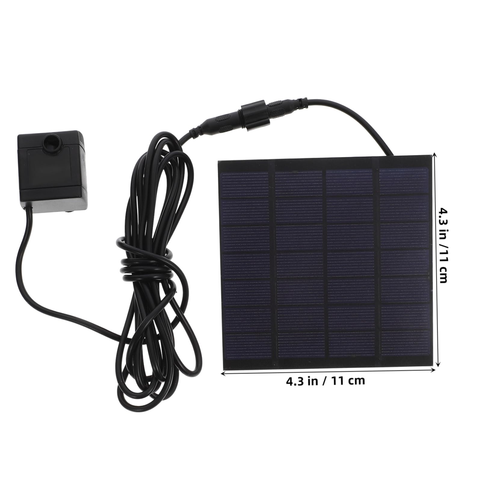 Pompa Solare per Acquario 7v 1w 180l/h in Plastica Nera