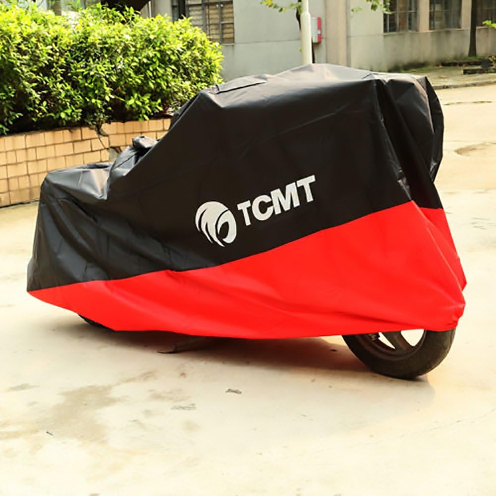 XMT-Moto Motorcycle Motorbike Scooter Waterproof UV Dust Protector Anti Rain Cover(Black&Red,XL,1 PCS) XMT-Moto Motorcycle Motorbike Scooter Waterproof UV Dust Protector Anti Rain Cover(Black&Red,XL,1 PCS)