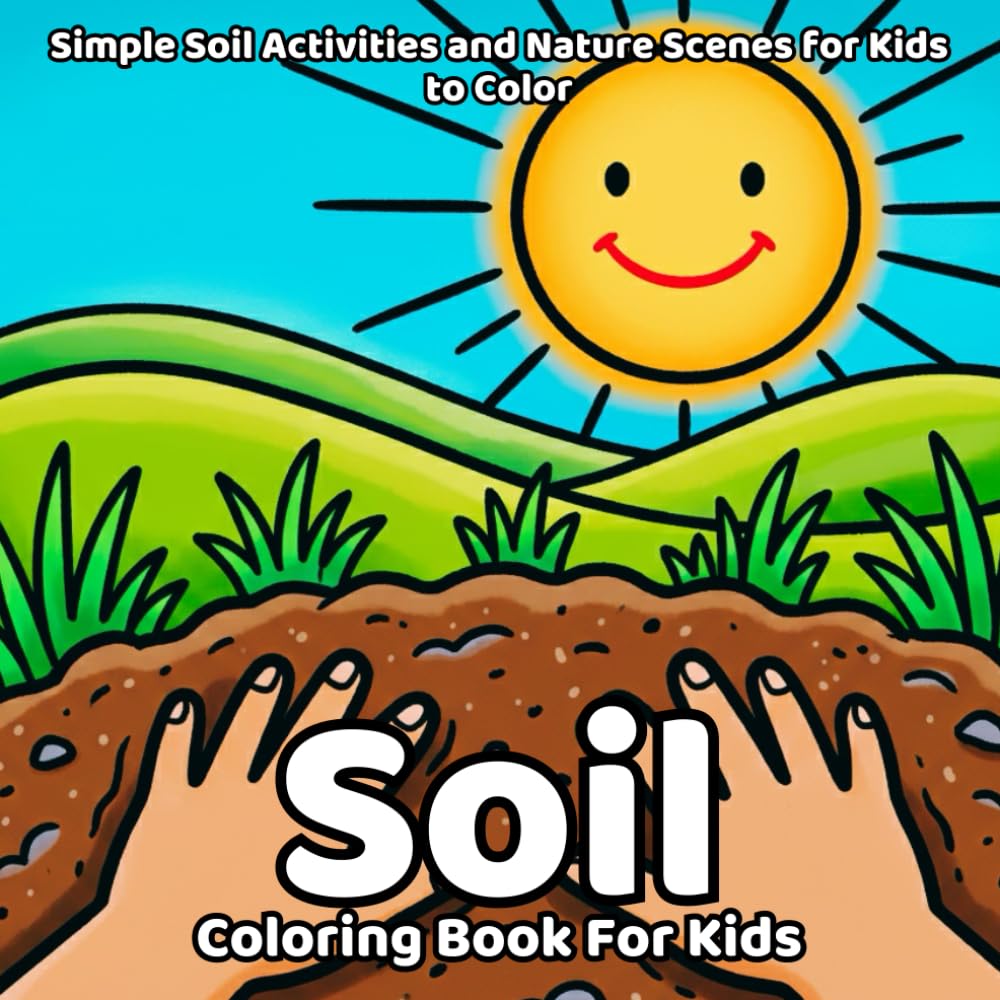 Soil Coloring Book: Simple Soil Activities and Nature Scenes for Kids to Color (Easy and Bold Coloring Books)