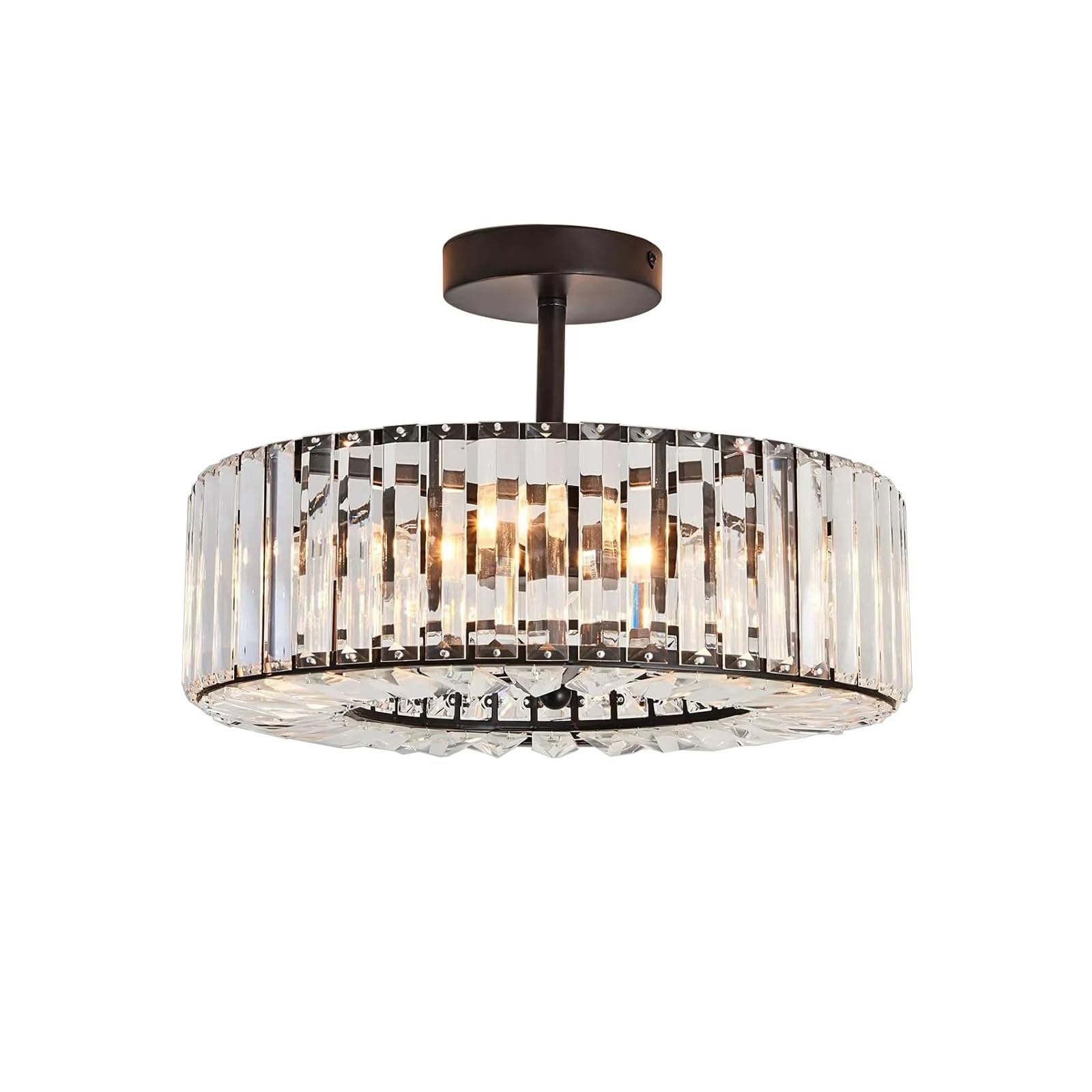 Lustre en cristal doré de luxe D38 cm | Éclairage d'exception