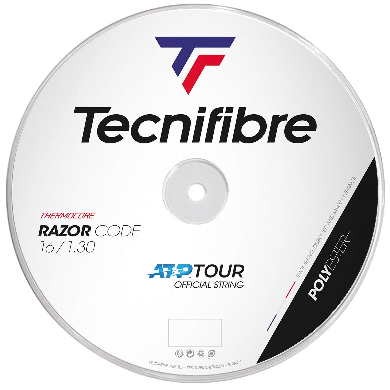 Tecnifibre ATP Razor Code 1.25MM/17G Tennis String Reel Carbon (200m, 660 ft)