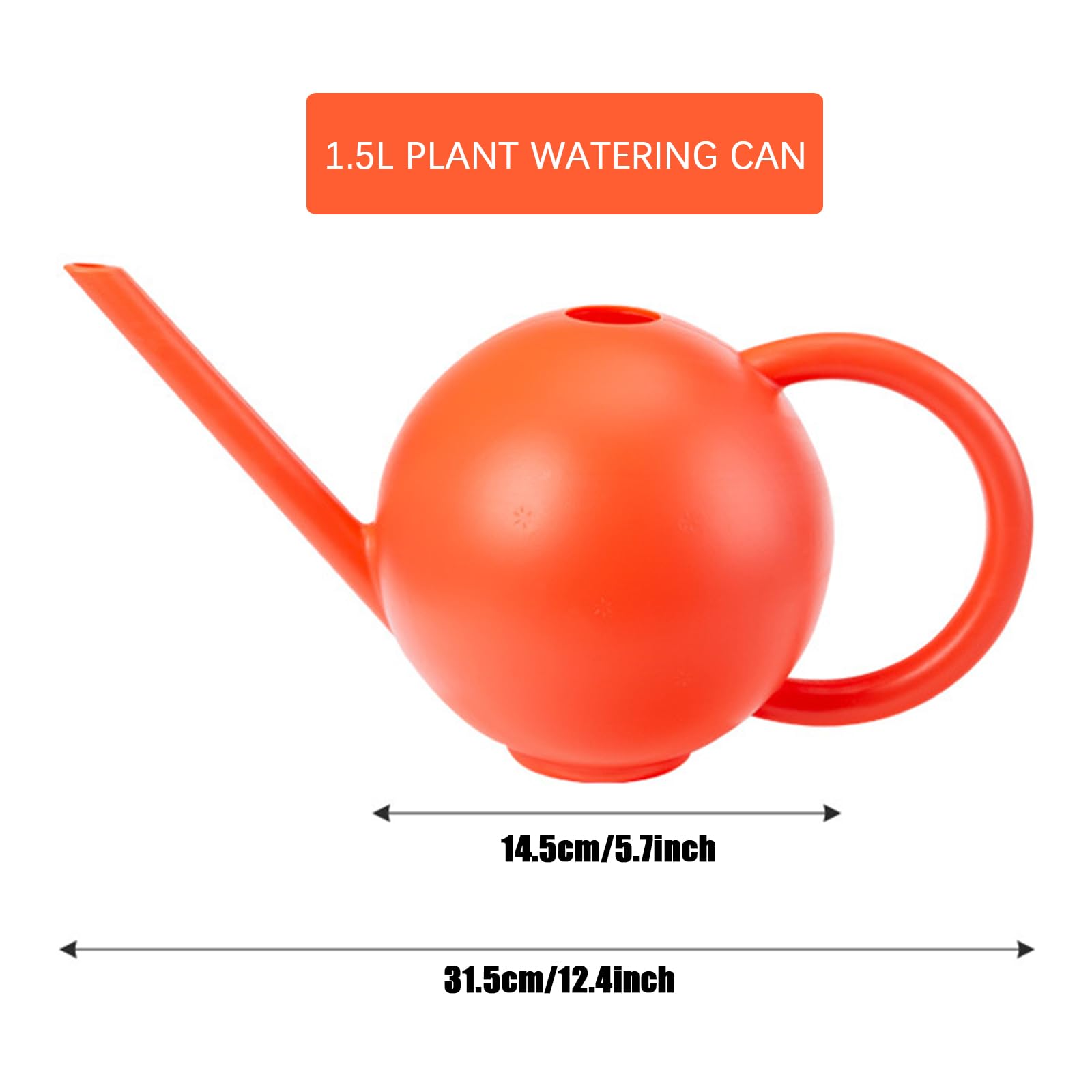 Arrosoir à Long Bec 1,5 L en Plastique léger for intérieur et extérieur(Oranje)