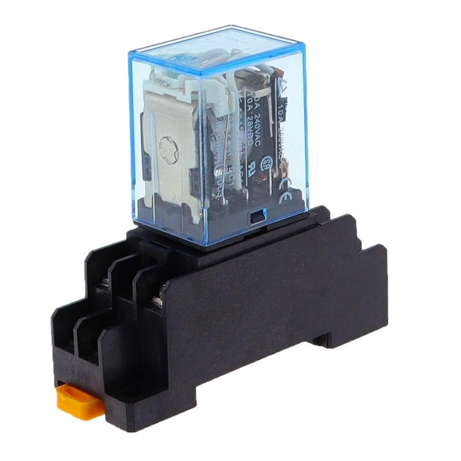 10set 12V 24V 110V 220V 380V AC bobina relé de potencia 8 pines HH62P con Base de enchufe(AC,12V)