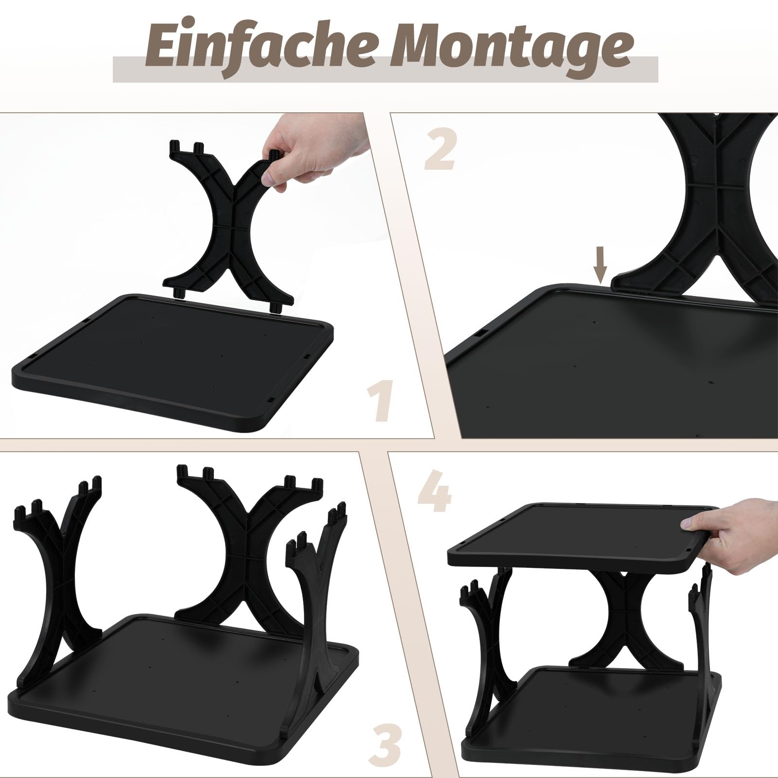 WOLTU Schuhregal mit 5 Ebenen, 2er Set, Schuhablage schmal, Schuhorganizer Schuhaufbewahrung platzsparend, Schuhständer, für Flur Wohnzimmer Schlafzimmer Eingangsbereich, Schwarz