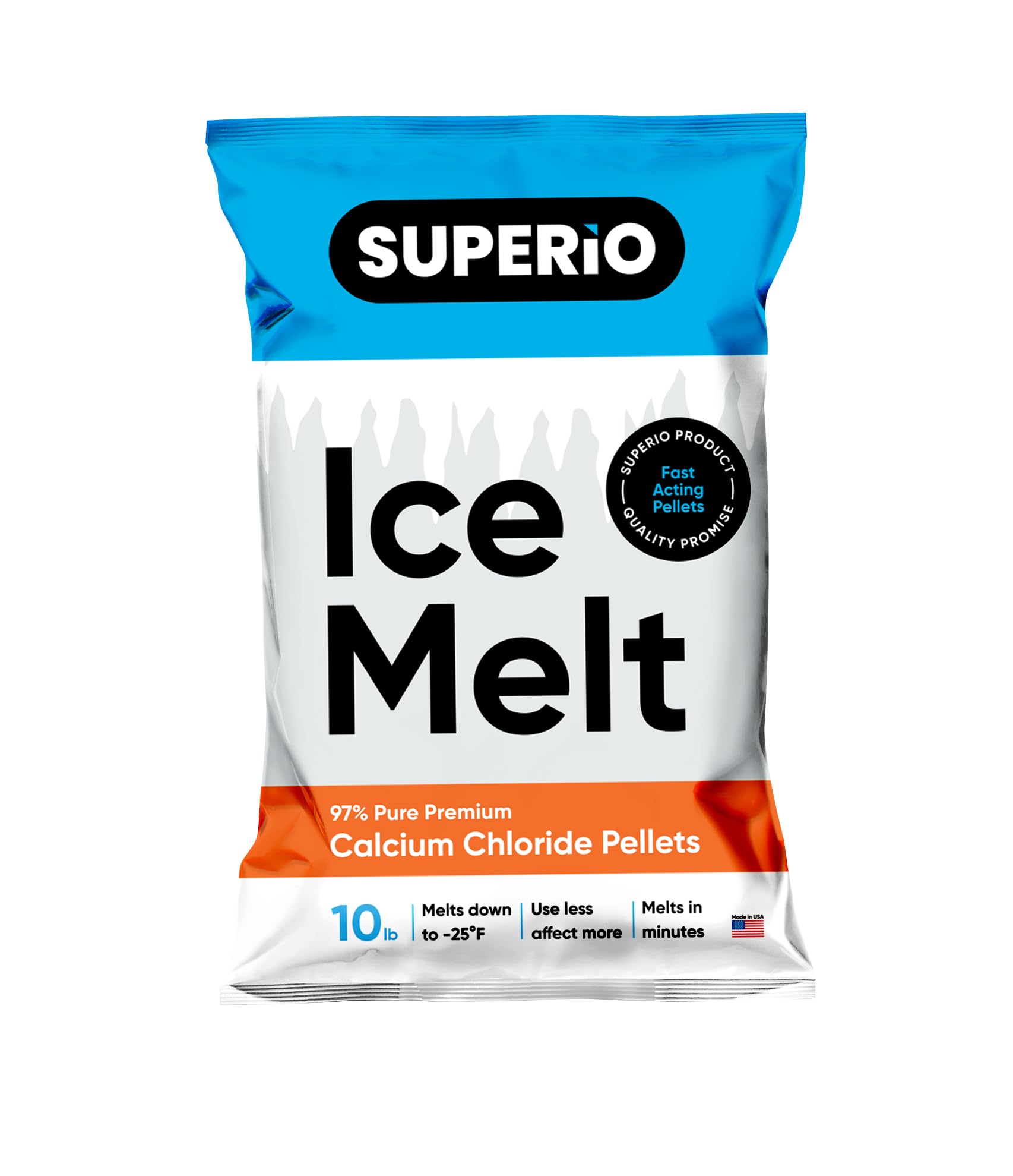 Superio Calcium Chloride Heat Snow & Ice Melter (10 LB)