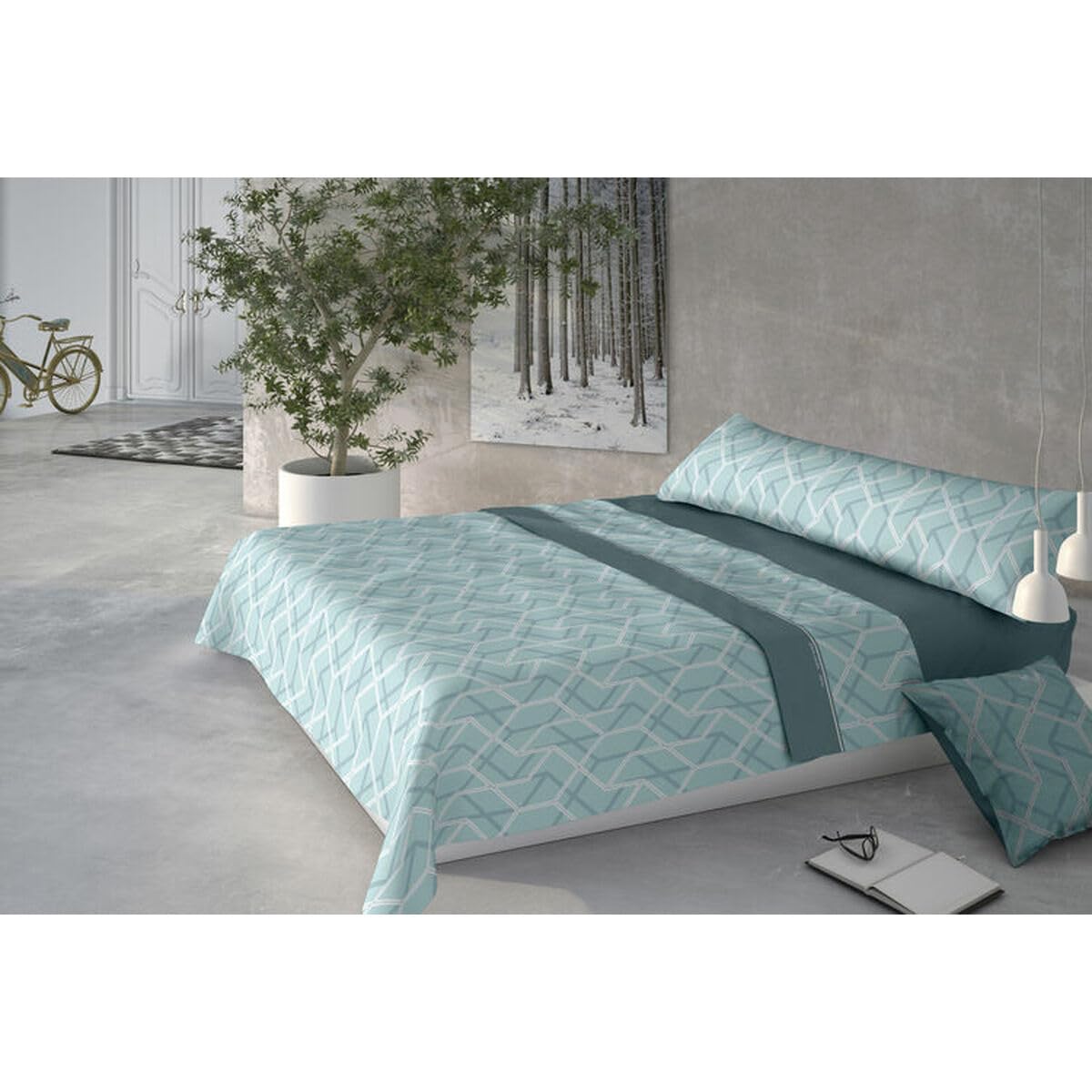 Pierre Cardin Juego de Sábanas CORALINA AINA Azul Cama de 150