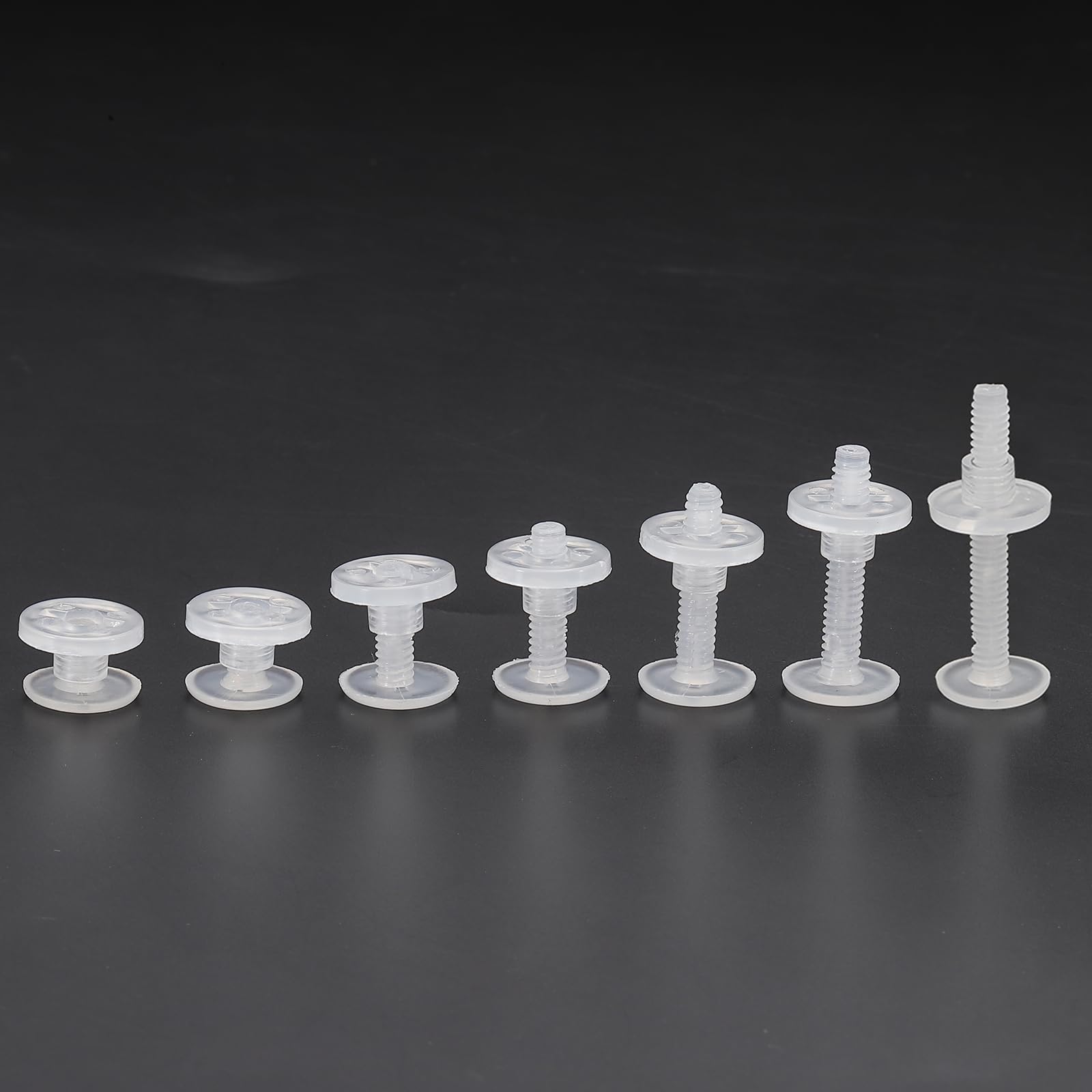 PATIKIL 10mm Viti Chicago, 20 Set Viti Chicago in Plastica, per Rilegatura, Rivetti, per Cinture in Pelle, Album Fotografici, Trasparente