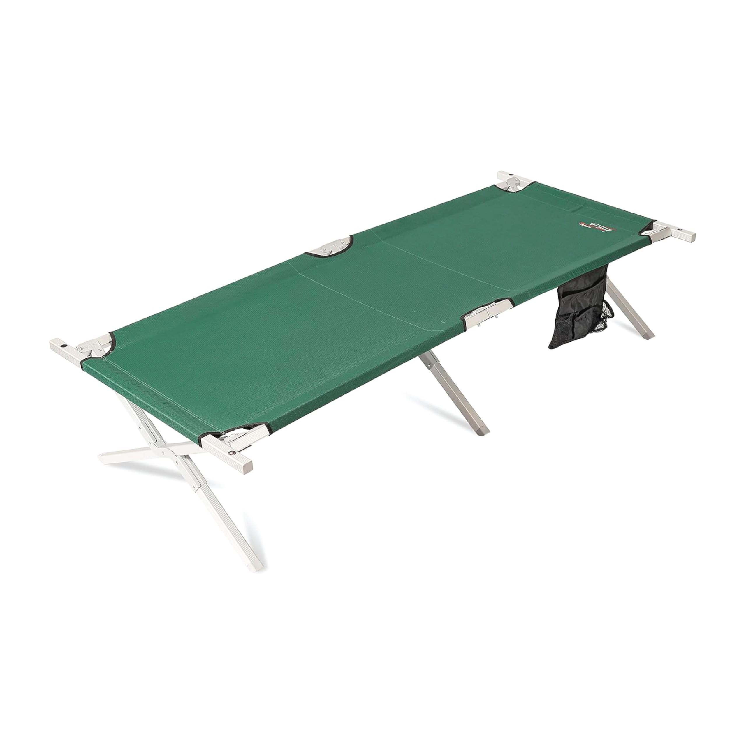 BYER OF MAINE, Military Cot, Extra Large, Holds 375lbs, Reinforced Aluminum/Steel Frame, 84"L x 31"W x 18"H, Cots for Adults, Cot, Sleeping Cot, Camp Cot, Cot for Adult, Single