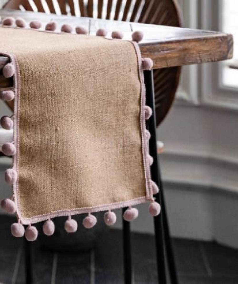 Trimming Shop Runner da tavola in Iuta Rustico, con Bordo Cucito in Iuta Naturale, Rotolo di Tessuto Rustico, Rosa Fard, 33 cm x 275 cm, 1 Pezzo Trimming Shop Runner da tavola in Iuta Rustico, con Bordo Cucito in Iuta Naturale, Rotolo di Tessuto Rustico, Rosa Fard, 33 cm x 275 cm, 1 Pezzo