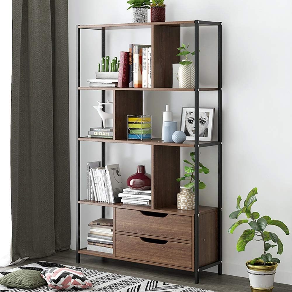 Bookshelf Bookcase Wooden Storage Unit Floor Standing Bookcase Bookshelf Display