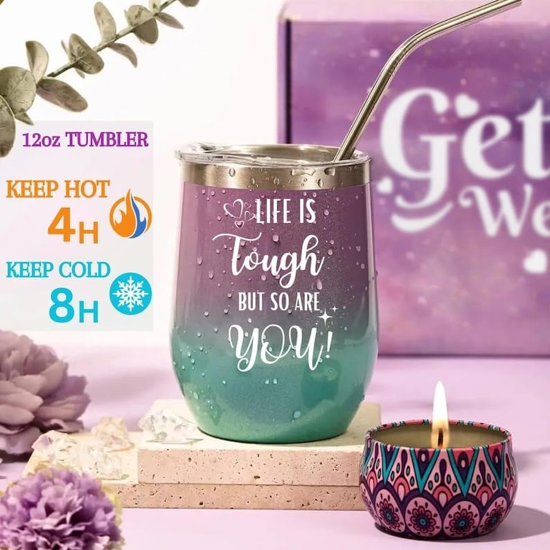 Miniatura 3 de Cestas de regalo para mujeres con diseño de lavanda, regalos para mujeres después de la cirugía, regalos para el cuidado del cáncer, regalos para