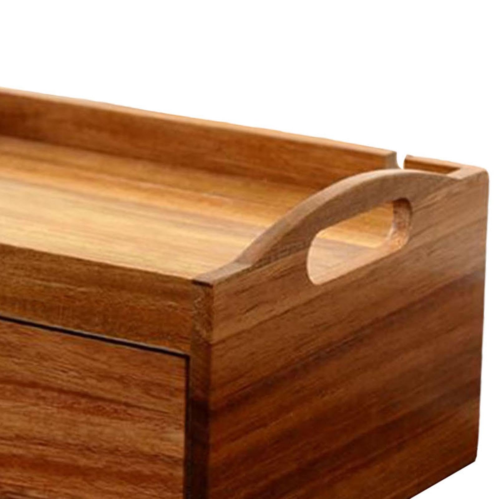 Cajón Organizador de Bolsitas de Té de Madera con Compartimentos, Caja Contenedora Navideña