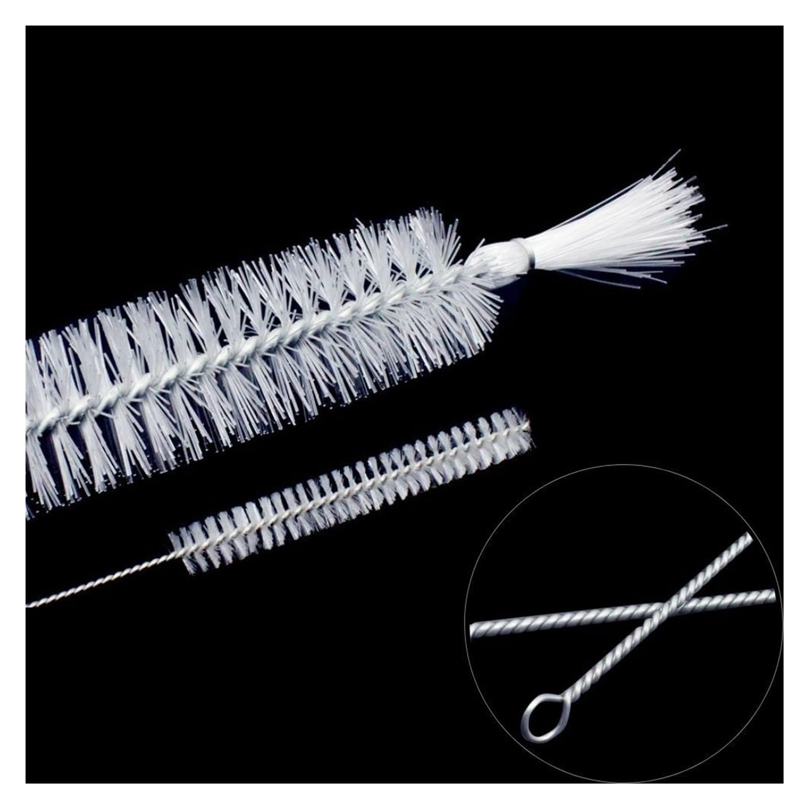 cepillo de alambre, Cepillos de tubo alambre, cepillos limpieza tubos nailon, herramientas manuales, lavado vidrio paja(Diameter4mm L300mm)