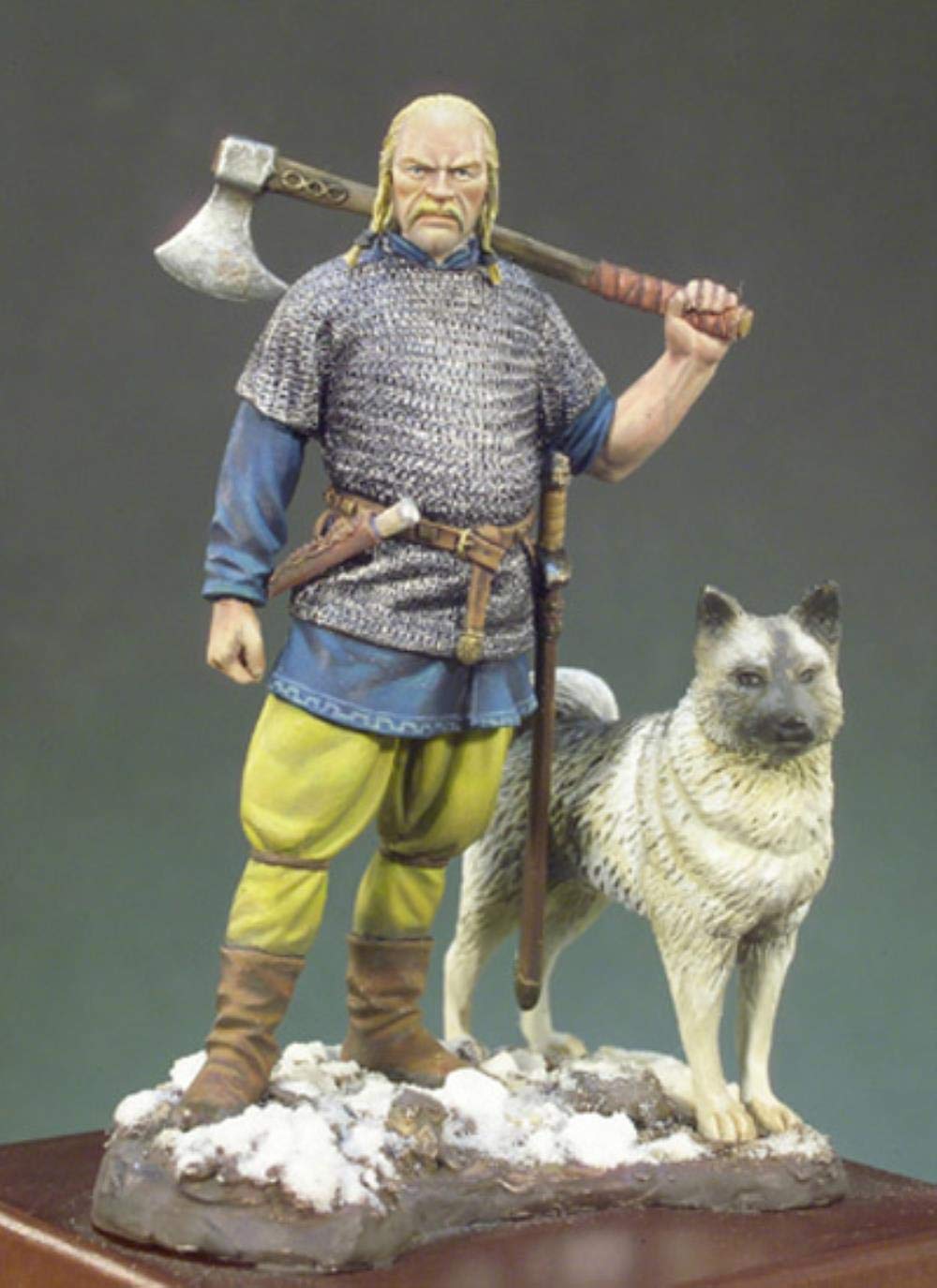 XINGCHANG Ensamblaje Escala Sin Pintar 1/32 54Mm Viking Warlord con Perro 54Mm Kit De Miniatura De Modelo De Resina De Juguete Histórico