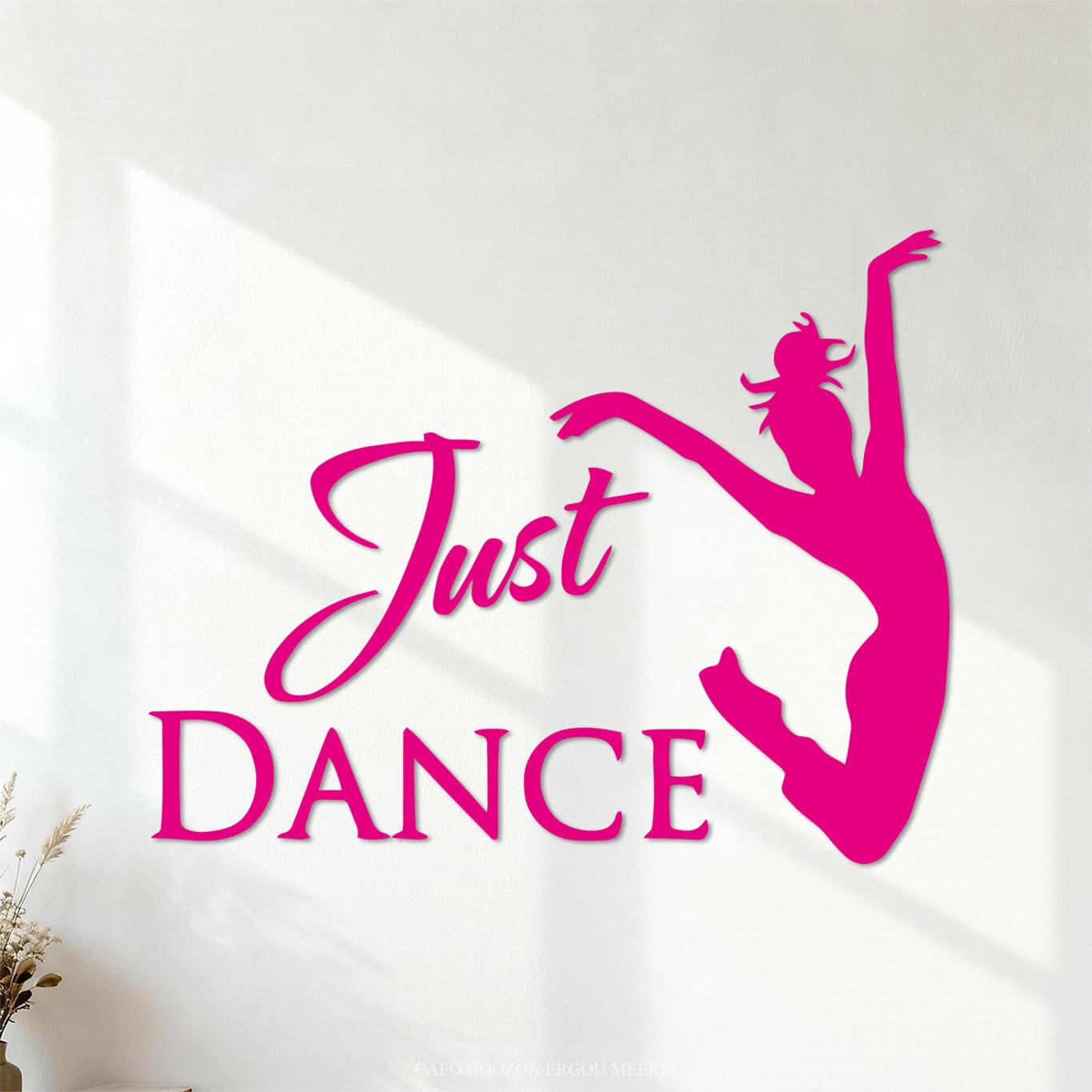 Fine Carving Decals Just Dance Girl Dancing Studio Dancer Silhouette 54.6x69cm Tattoo Culture Rosered