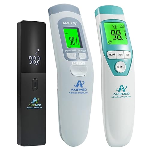 Amplim W1 CA1 CA3 - Termómetro digital digital para frente sin contacto sin contacto para adultos y bebés
