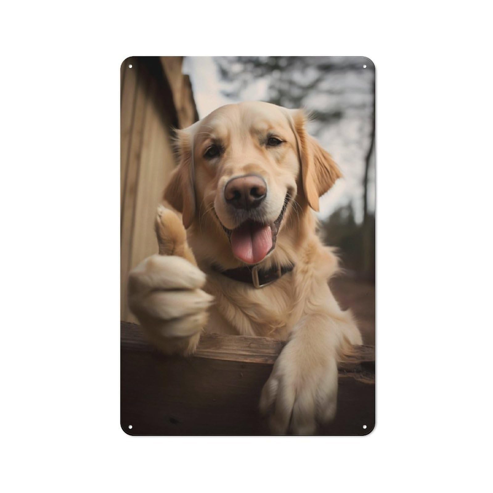 Labrador Retriever Dog Industrial-style Tin Sign 30x20cm for Garage Or Workshop, for Garage, Workshop And Man Cave Decoration