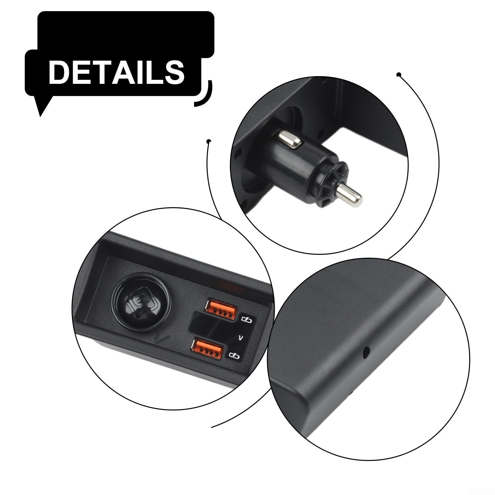 Kfz-Ladebuchse, 12 V, Dual-USB, LED-Spannungsanzeige, Schnellladeadapter, integrierte Sicherung, sichere Stromversorgung, für Passat B6 B7 CC
