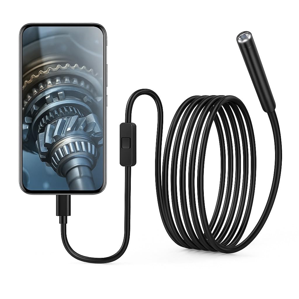 FREDI HD PLUS Endoscope Camera for Android Mobile, USB Inspection Camera with OTG Support, 6 LED Light Borescope Camera, Waterproof Flexible for Pipe, Drain, Car Engine, AC Repair & Home Inspection-picture-13