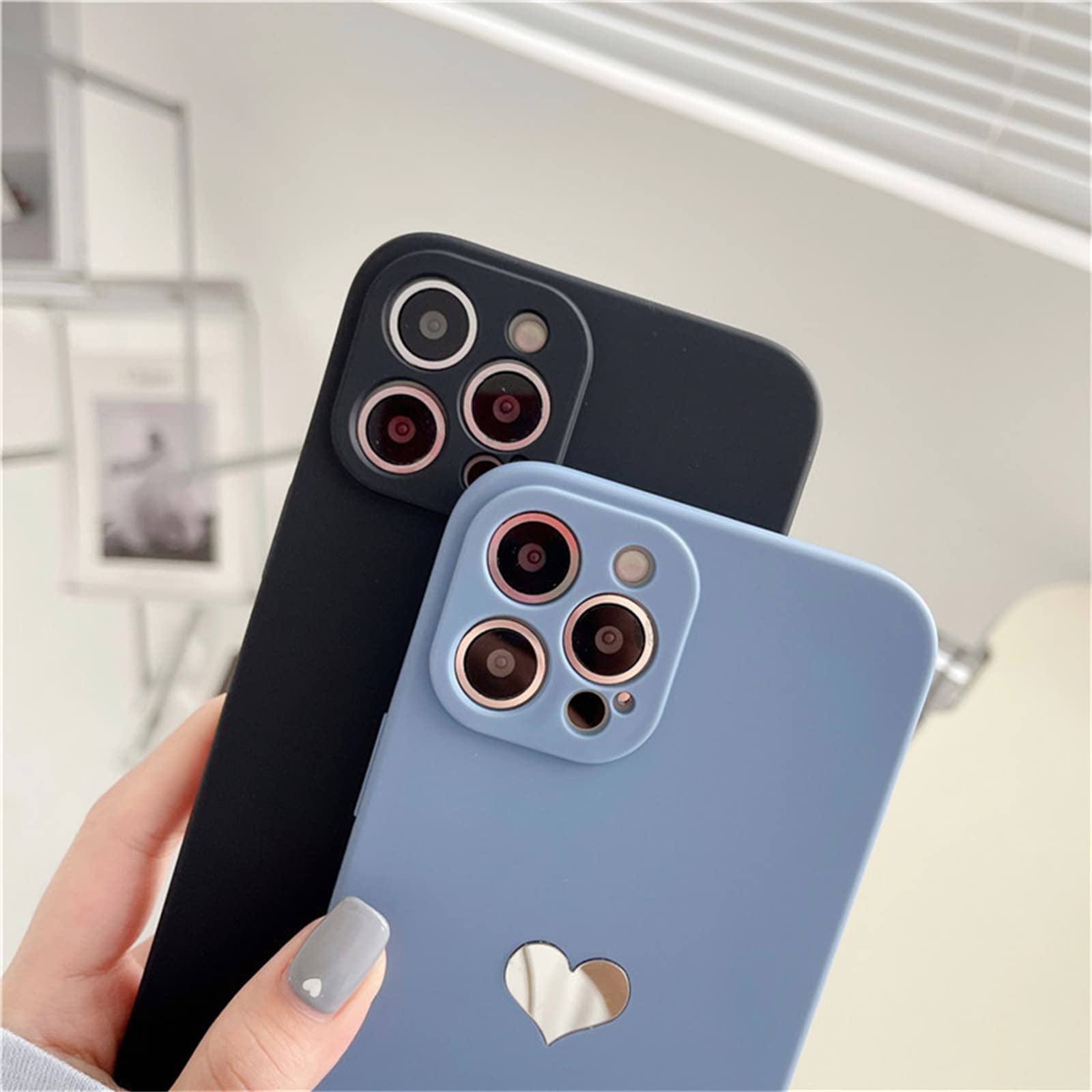 Custodia Silicone Morbido Per IPhone 13 Mini | Sottile Con Fodera In Microfibra E Catenella Inclusa, Antigraffio, Viola Scuro - 4