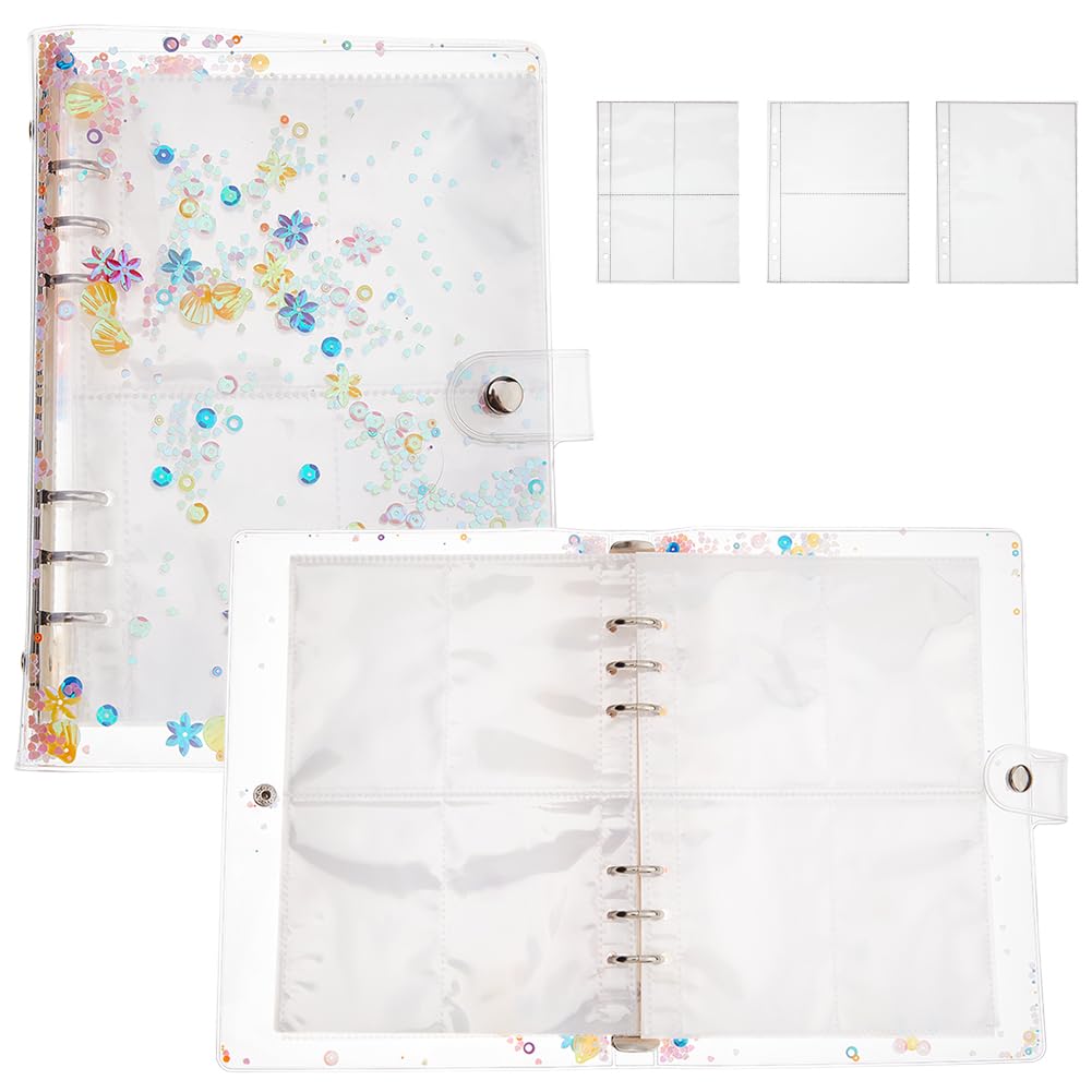 Classeur d'autocollants A5 transparent SUPERFINDINGS avec 50 recharges pour l'organisation créative