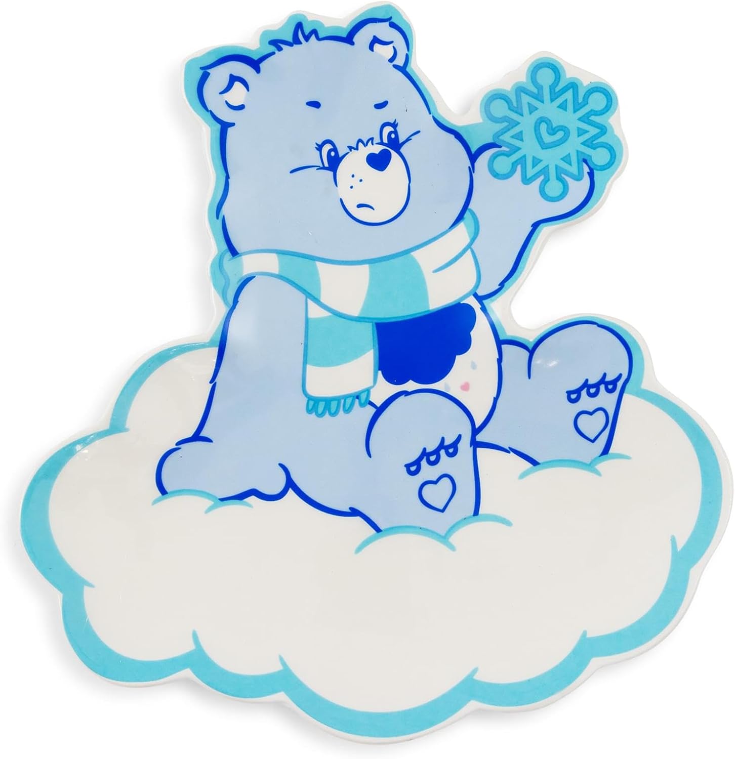 Silver Buffalo Care Bears Holiday Grumpy Bear Sculpted Ceramic Trinket Tray | Storage Dish Organizer For Jewelry, Accessories, Keys, and More