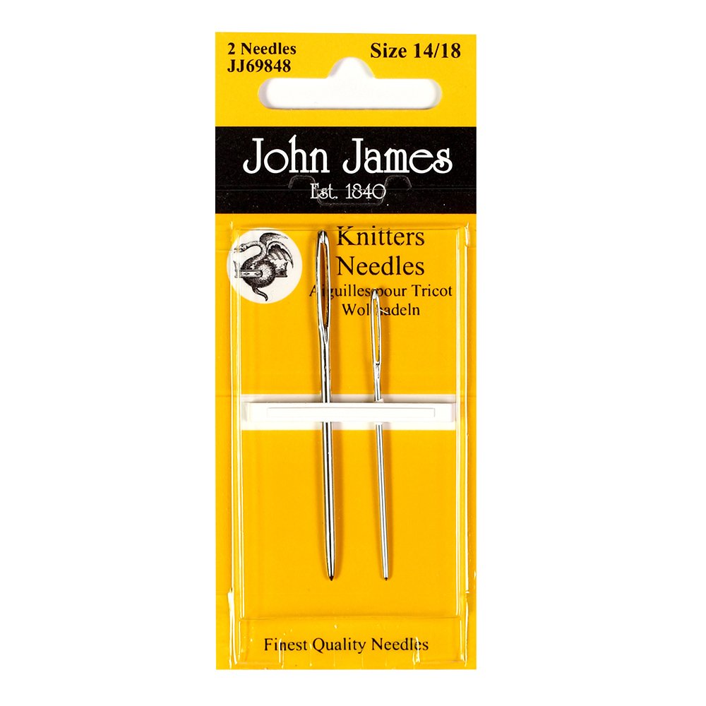 John James Knitters Needles 2 Needles Size 14/18