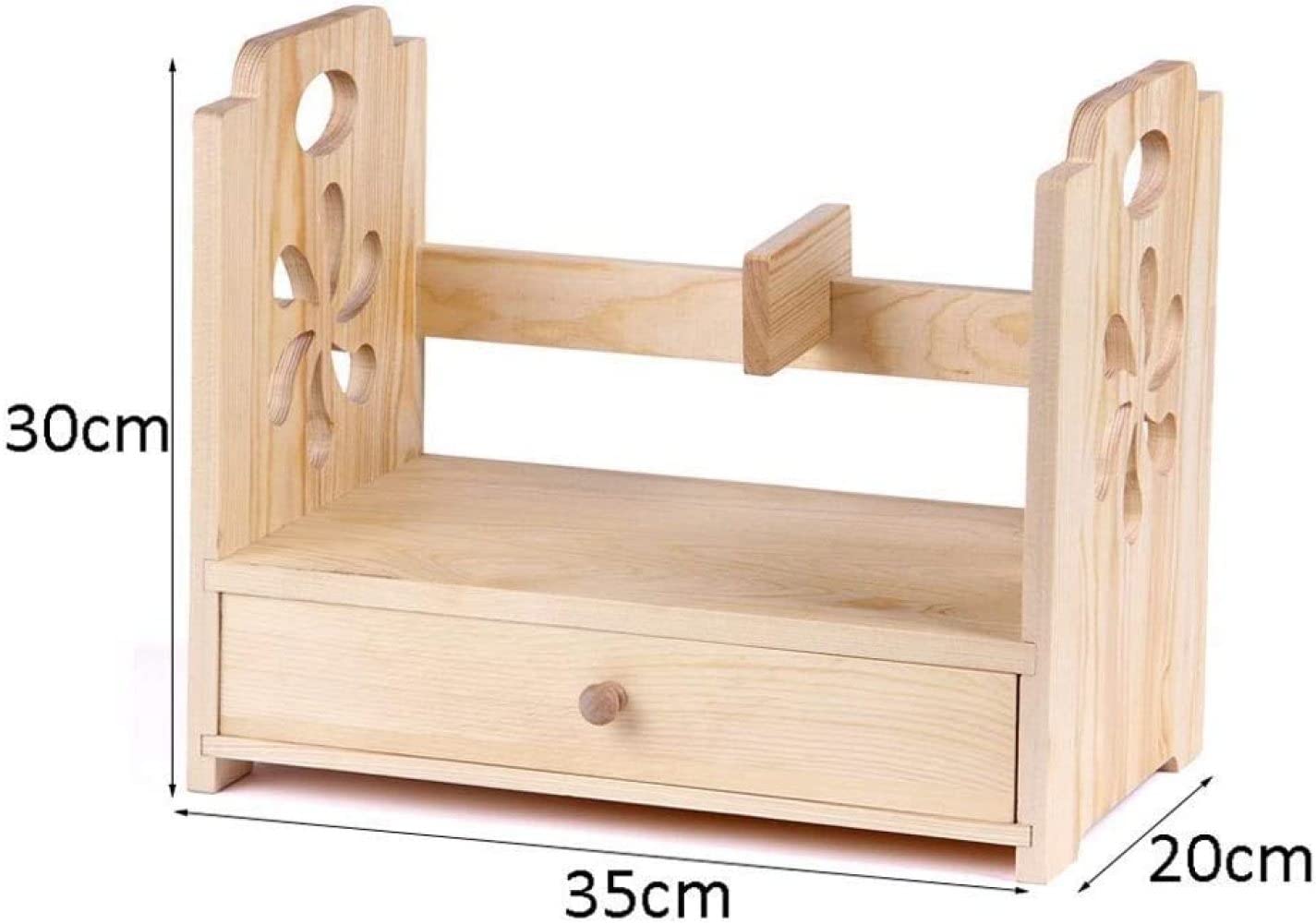 Organizer creativo da scrivania in legno, elegante e multifunzionale, per libri corti, forniture per ufficio e articoli vari, mensola da scrivania e organizer per cassetti per casa e ufficio