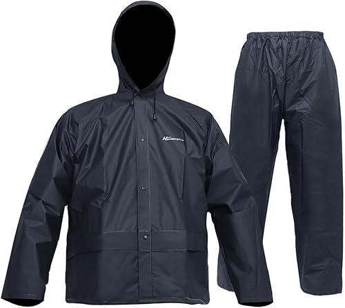Miniatura 4 de Traje de lluvia para hombre, impermeable, equipo de trabajo de lluvia, chaqueta y pantalones de lluvia ultraligeros