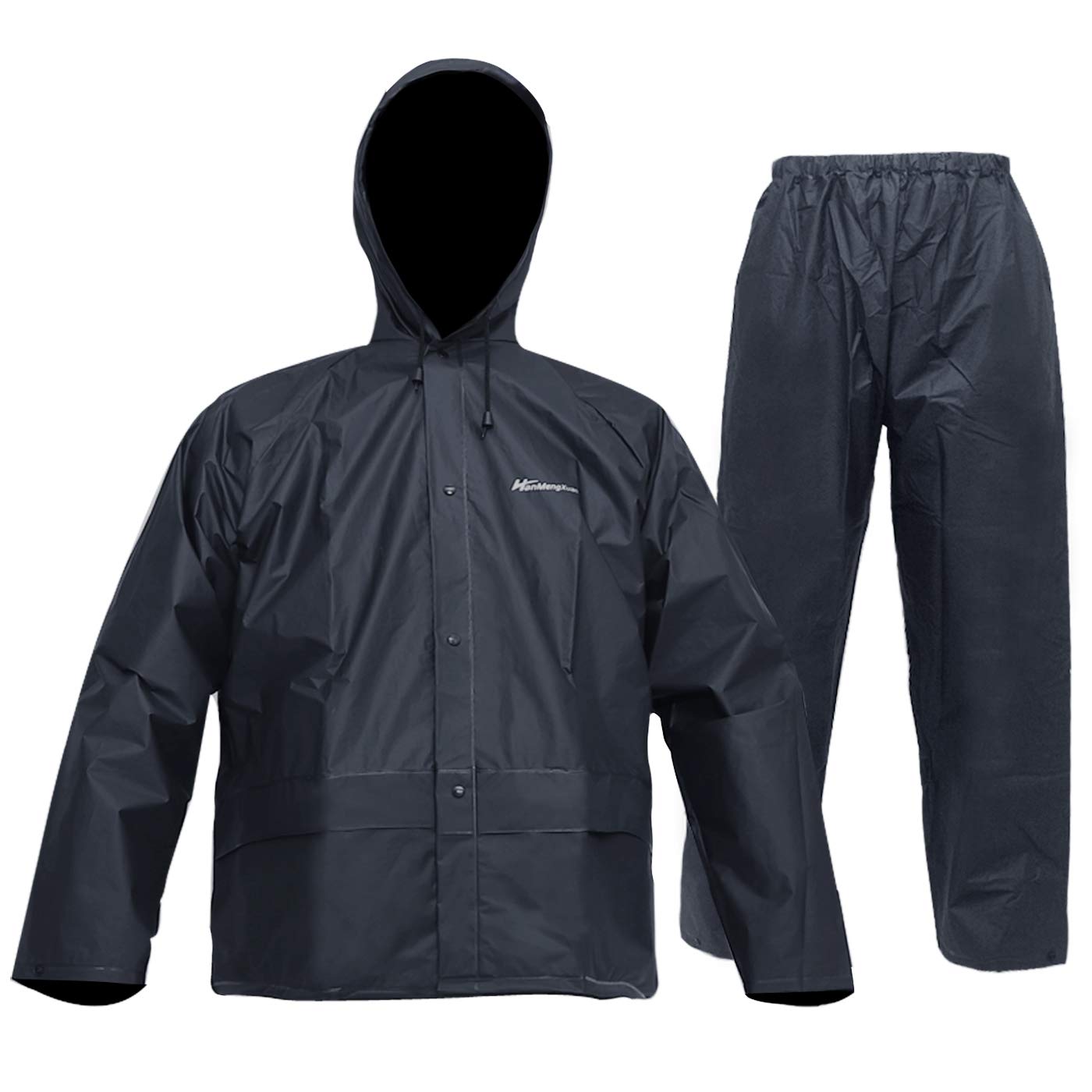 Men's Rain Suit Waterproof Rain Work Gear Ultra-Lite Rain Jacket and Pants Rainwear