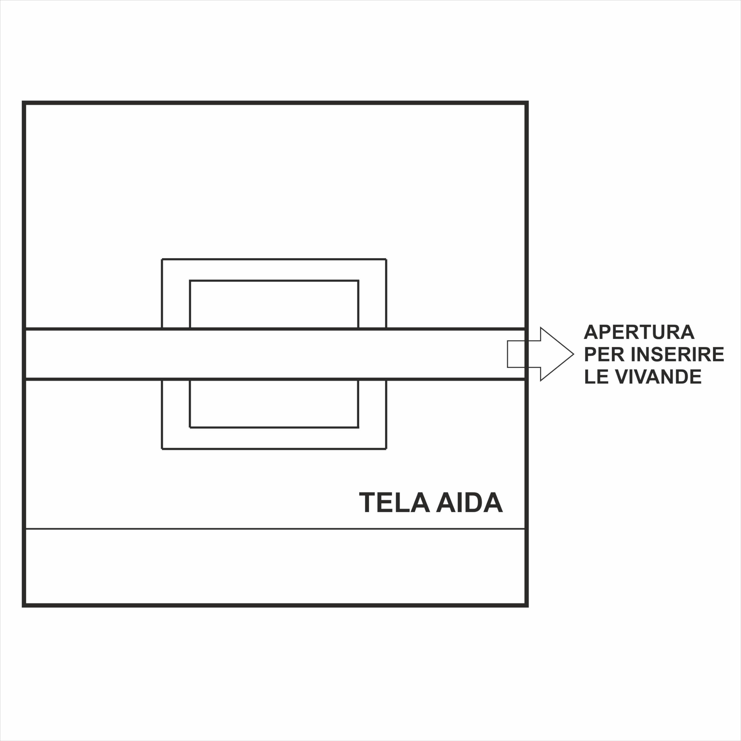 hobbymio.it Borsa porta vivande in tessuto da ricamare a punto croce, Porta Torte da ricamare a Punto Croce, Porta Torte da trasporto in Tessuto Trapuntato, tela aida (195 Hispano tinta unita panna)