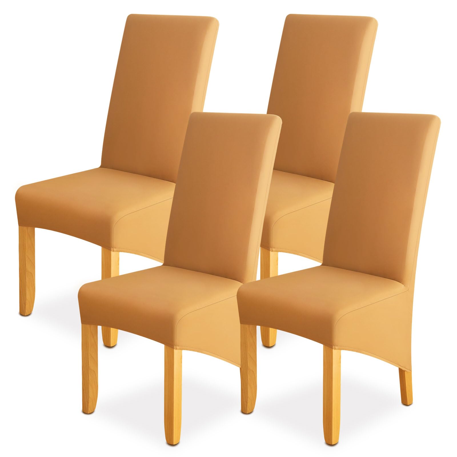 Kfnire Fundas Sillas de Comedor 4 Piezas, Elástico Fundas para Sillas Diseño de Tela Elegante Lavable Reutilizable Fundas Protectoras para Sillas