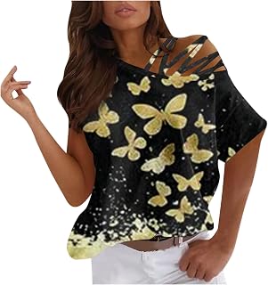 DABAOK Womens Tops Casual Fashion Round Neck Short Sleeved Love Printed T Shirt Tunic Comfortable Summer Clothes Sale Clearance