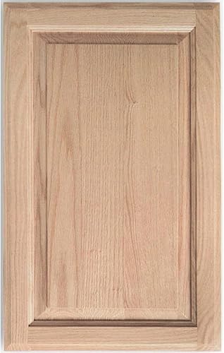 Miniatura 8 de Reemplazo de puerta de armario de cocina de roble sin terminar de 13.25 pulgadas de ancho x 29 pulgadas de alto, panel elevado