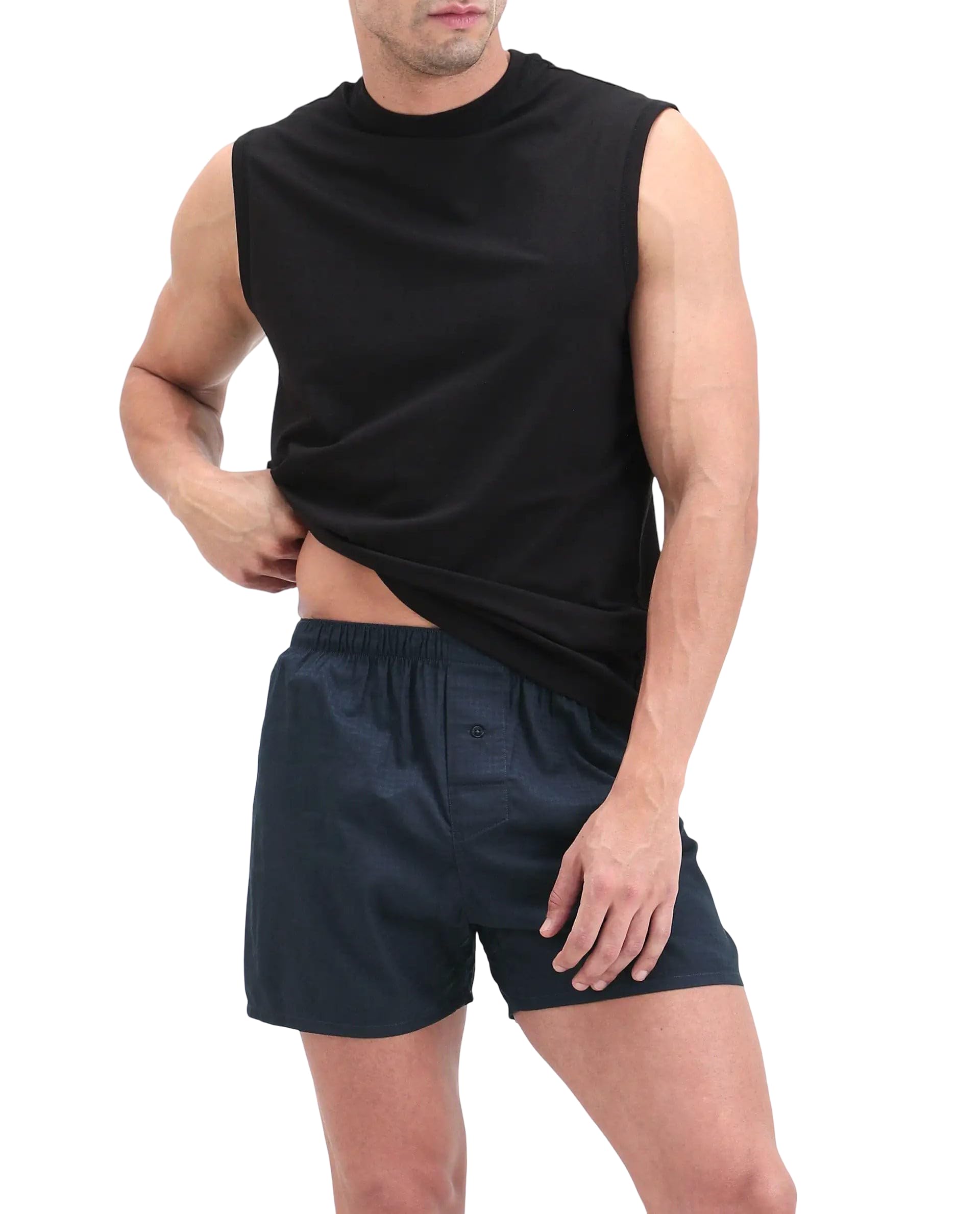 rare rabbit Men's Kiva Dark Navy Lyocell Regular Fit Checks Boxer-picture-29
