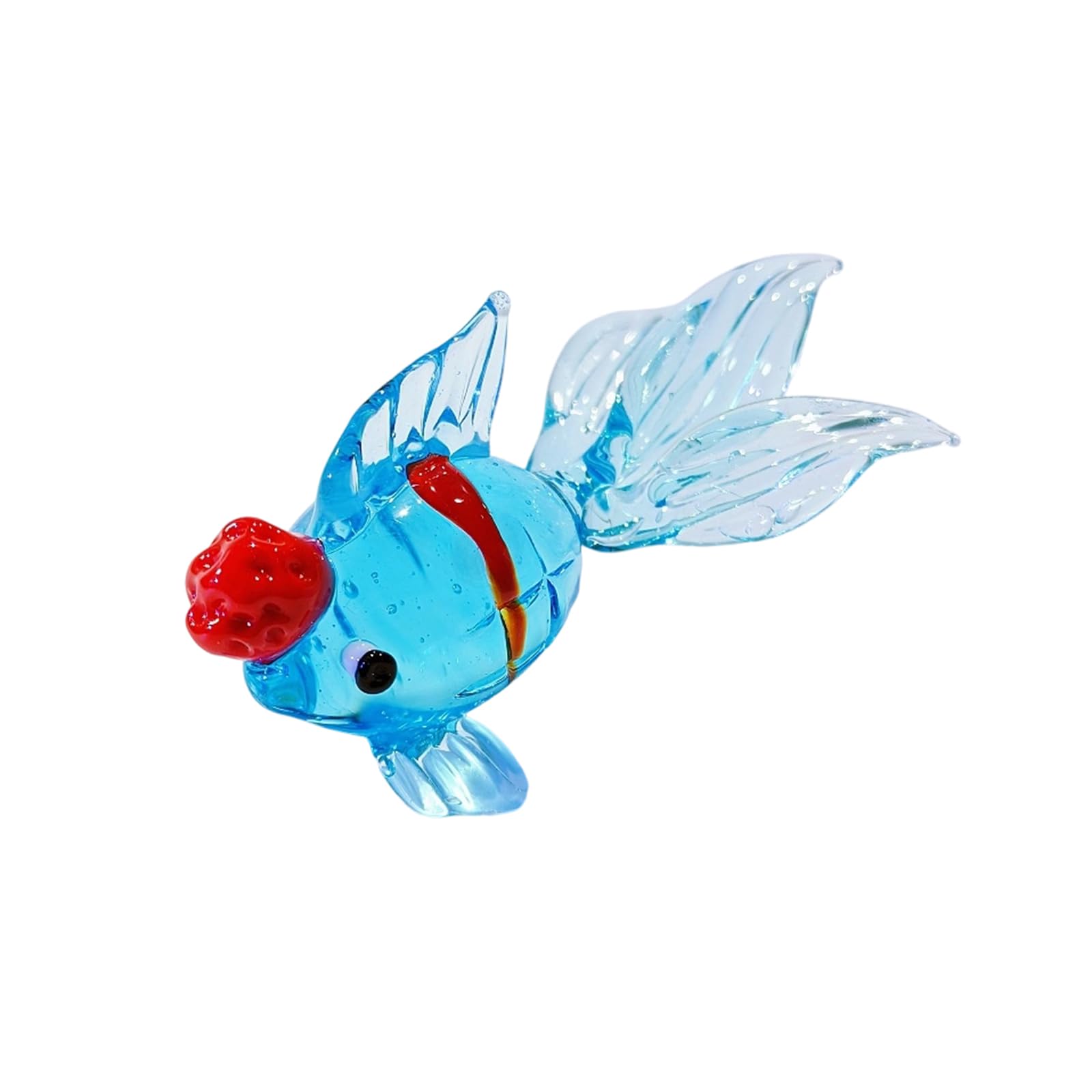 Uitndvyte A Handcrafted Glass Fish Ornament Traditional Chinese Home Decoration Symbolizing Wealth Nd Prosperity For Elegant Space Chinese Glass Nimal Ornament