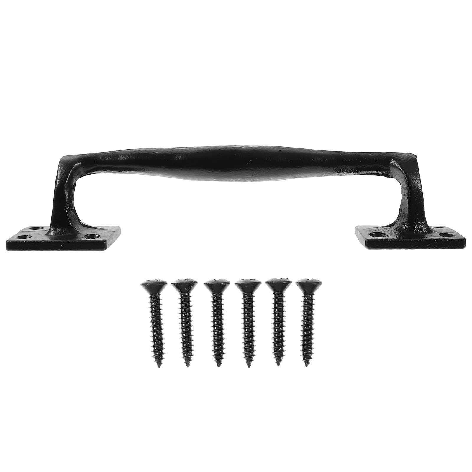 Poignée de porte coulissante en métal solide noire pour armoire et garage