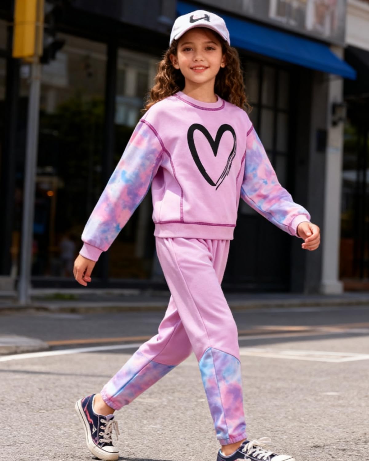 6-14Y Girls Sweatshirt Leggings Set Teen Girls Fashion Outfits Sweapants Clothing Set - Image 2