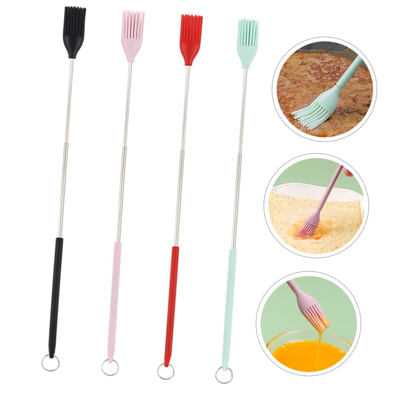 Toddmomy 20stücke Teiliges Silikon Pinselset Hitzebeständige Grill Und Backpinsel Für Müheloses Marinieren Und Braten Ergonomischer Griff Lebensmittelechte Materialien Für Bbq Und