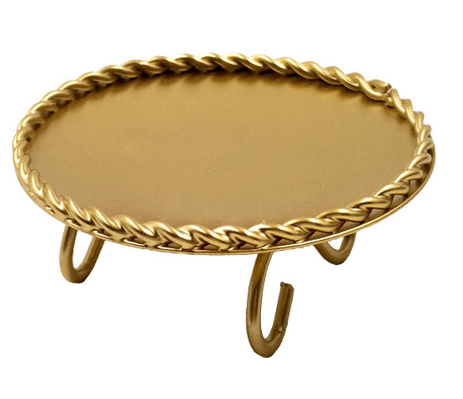 Kerzenständer, 2 4 6 Stück Kerzenteller Adventskranz, Gold D 10cm Eisenkerzenhalter Kerzenbecher Esstischdekoration Taufkerzen Hochzeitskerzen-6 Stück