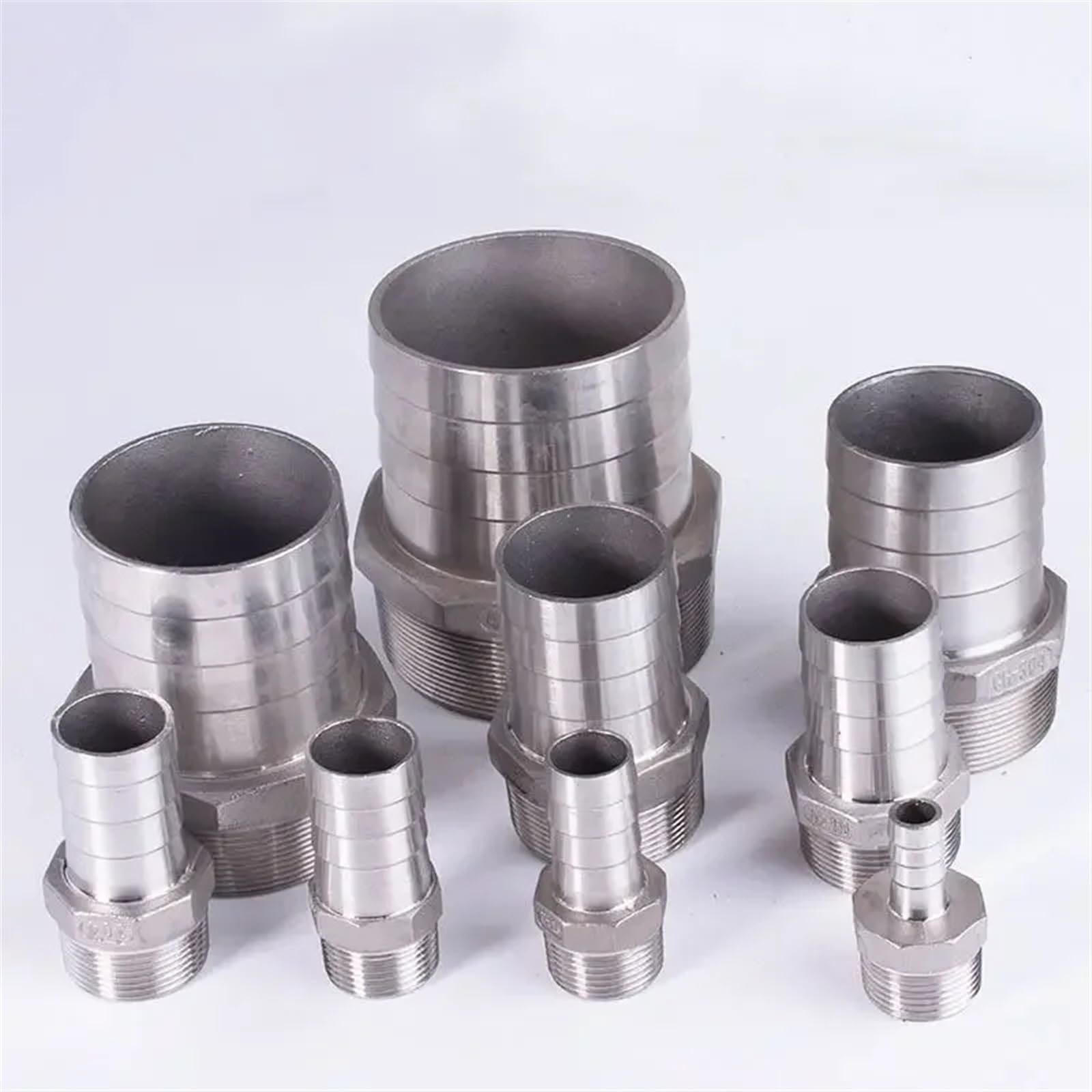 1/8 Zoll 1/4 Zoll 3/8 Zoll 1/2 Zoll 3/4 Zoll 1 Zoll männlich 6 8 10 12 13 15 16 19 20 25 32 mm Schlauchanschluss 304 Edelstahl-Schlauchkupplung(32mm,5 PCS_1")