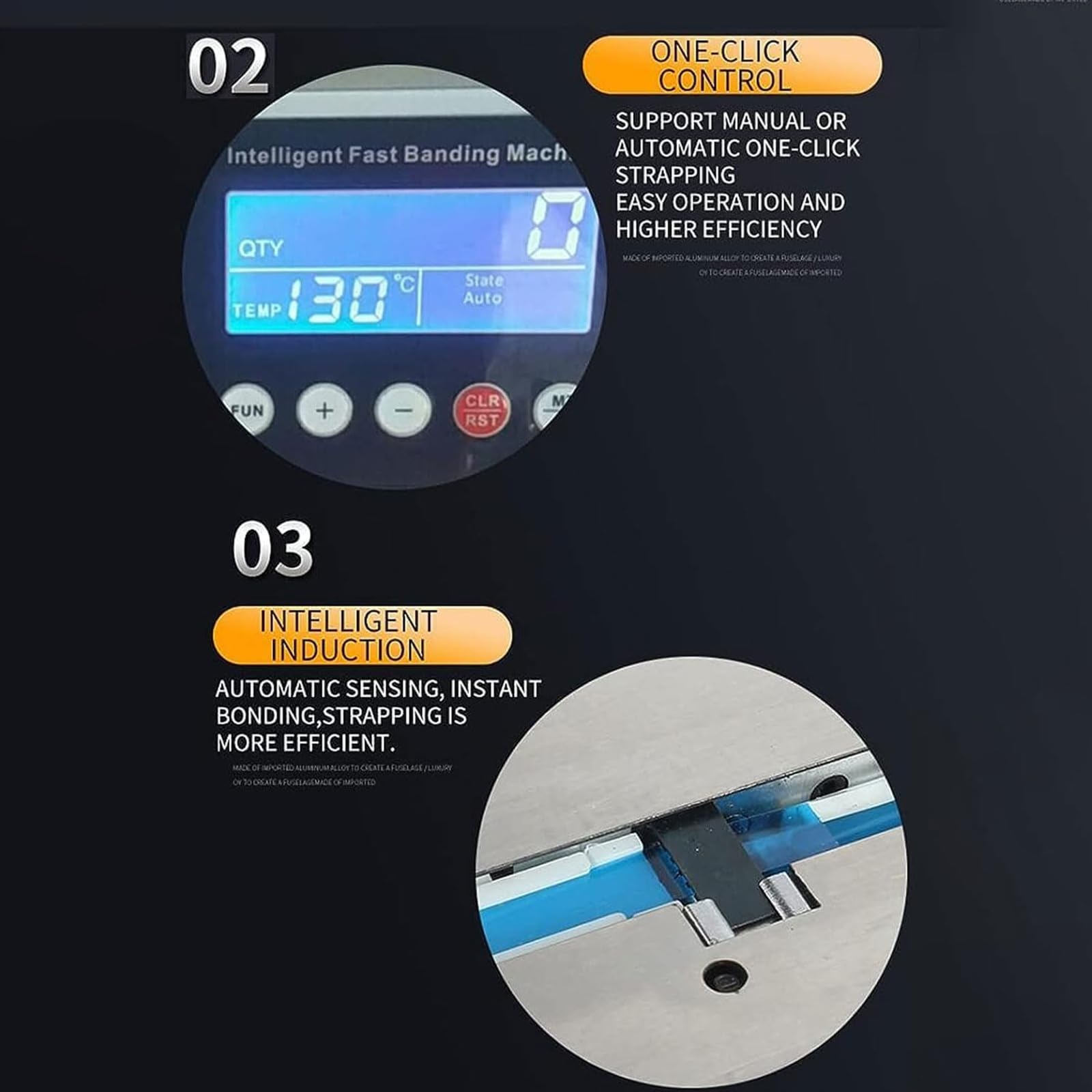 Automatische Bündelmaschine, elektrische Umreifungsmaschine mit Zählfunktion, ideal für Supermärkte, Frischkostläden, Einzelhandelsgeschäfte für schnelle Produktverpackungen