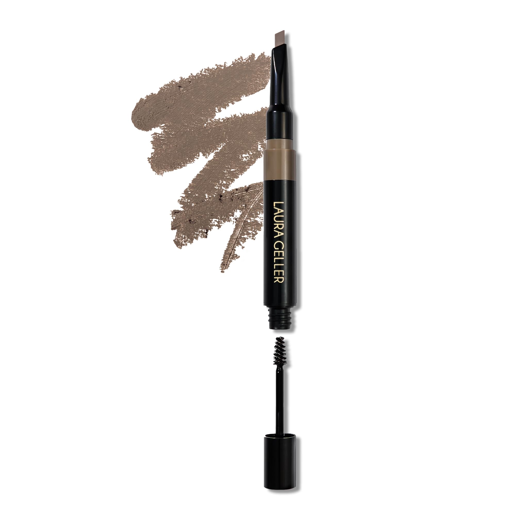 LAURA GELLER NEW YORK Sculpt-n-Stay Waterproof Brow Pencil & Gel (Taupe) - Precision 2-in-1 Waterproof Eyebrow Pencil for Perfectly Sculpted Brows
