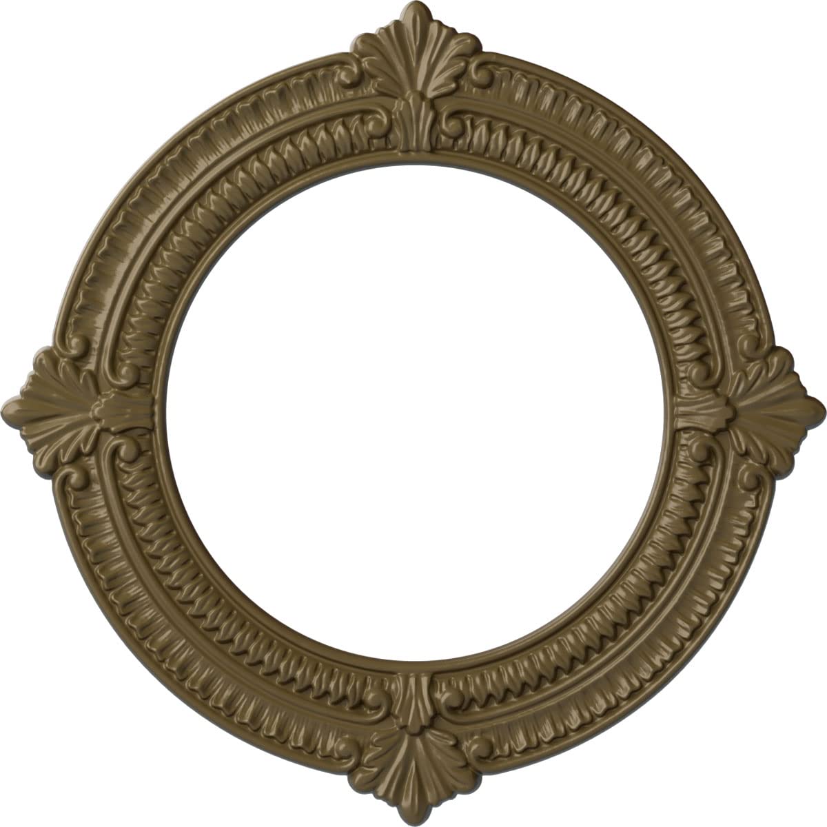 Ekena Millwork CM13BNMMF 13-1/8" x 8" x 5/8" Benson Ceiling Medallion, Mississippi Mud