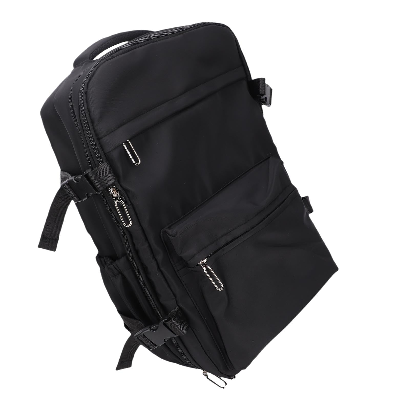 für Reiserucksack mit Vakuum-Kompressionsbeutel, wasserdichte Konstruktion, Schaumstoff-Schultergurte für Komfort, organisiertes Layout mit mehreren Taschen, (Schwarz)