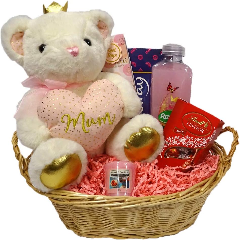 It's Mine Mothers Day/Birthday Gift Basket/Hamper for her, Mothers Day Present, for Mum, Mummy, Teddy