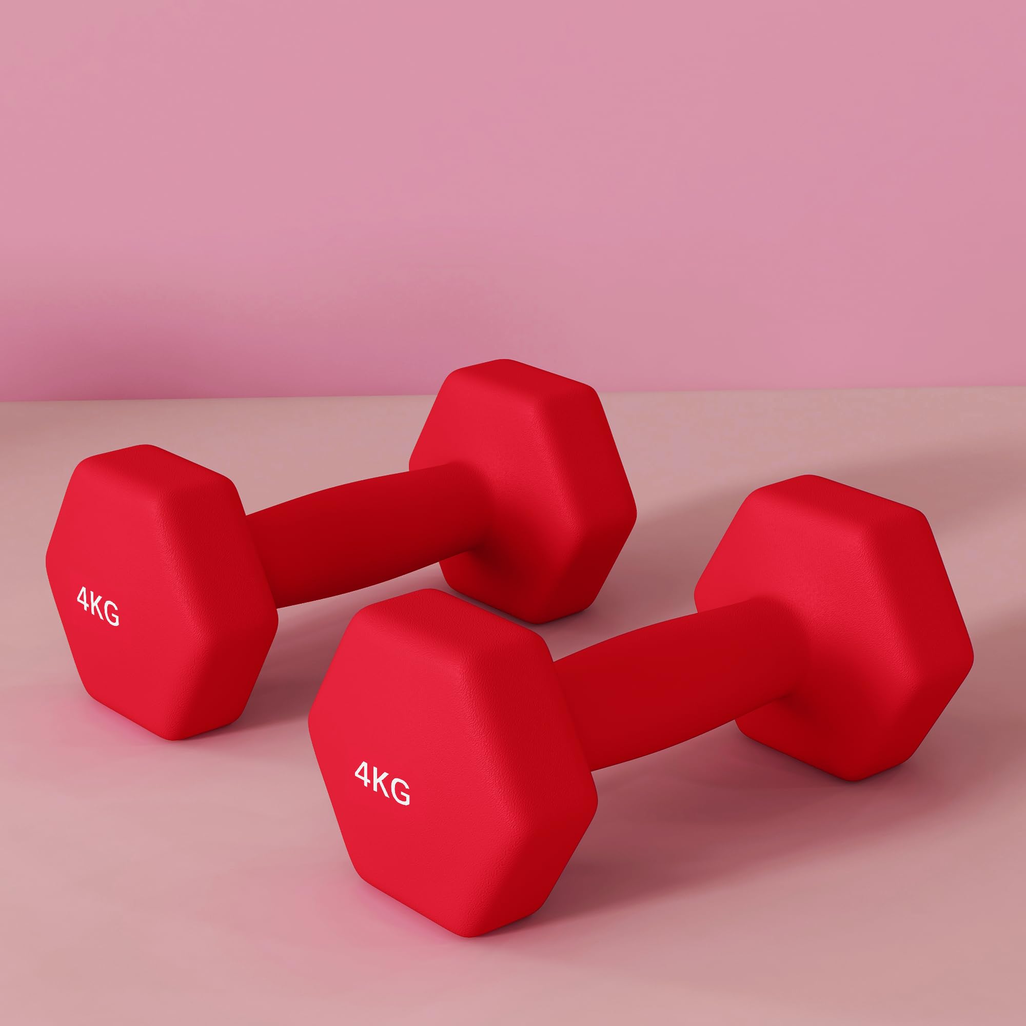 SPORTNOW - Juego de 2 mancuernas hexagonales con mango antideslizante para entrenamiento en casa, 2 x 5 kg