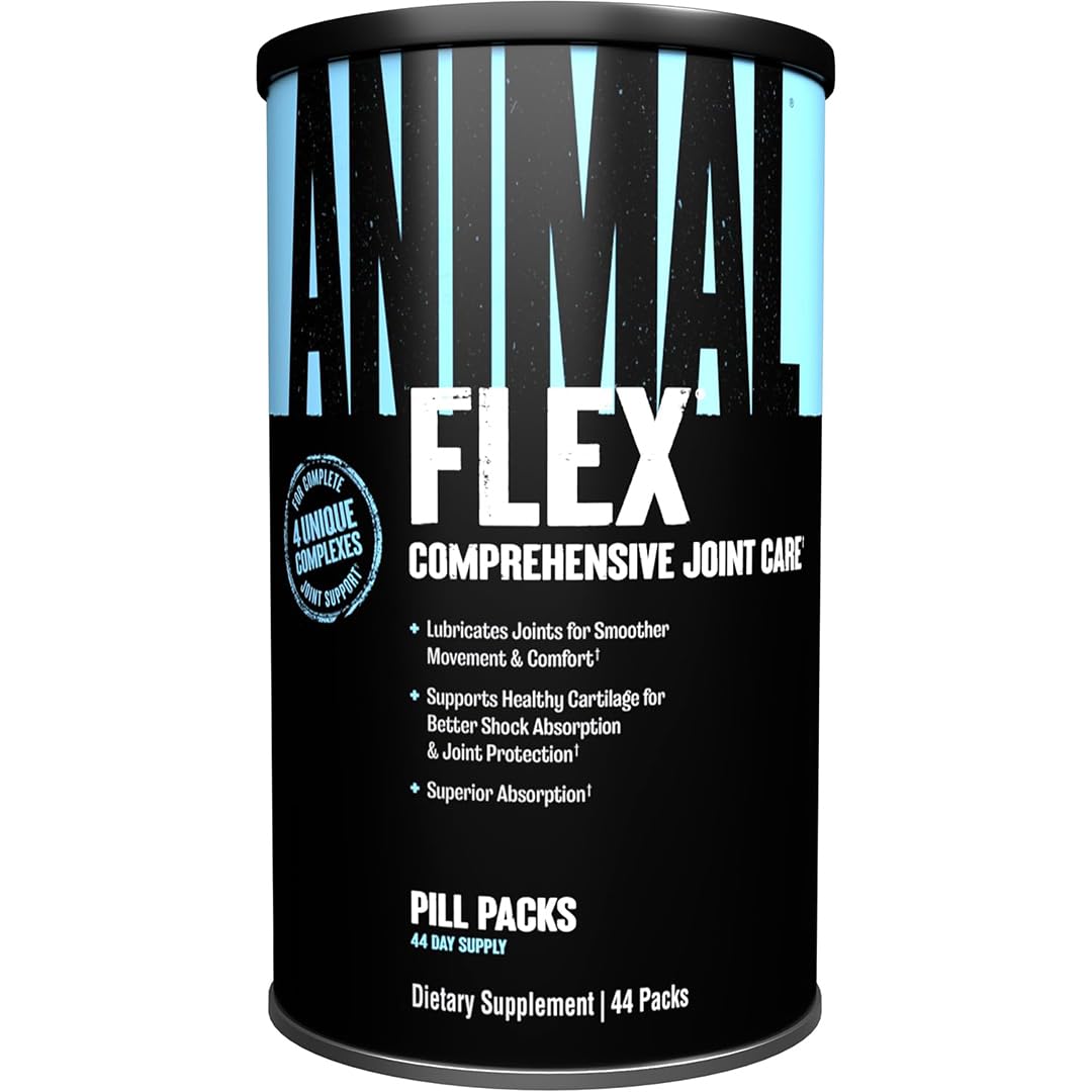 ANIMAL Flex Comprehensive Joint Care - 4 Complejos Unicos para Articulaciones, Huesos y Cartílagos - con Glucosamina y Acido Hialurónico - 44 Paquetes
