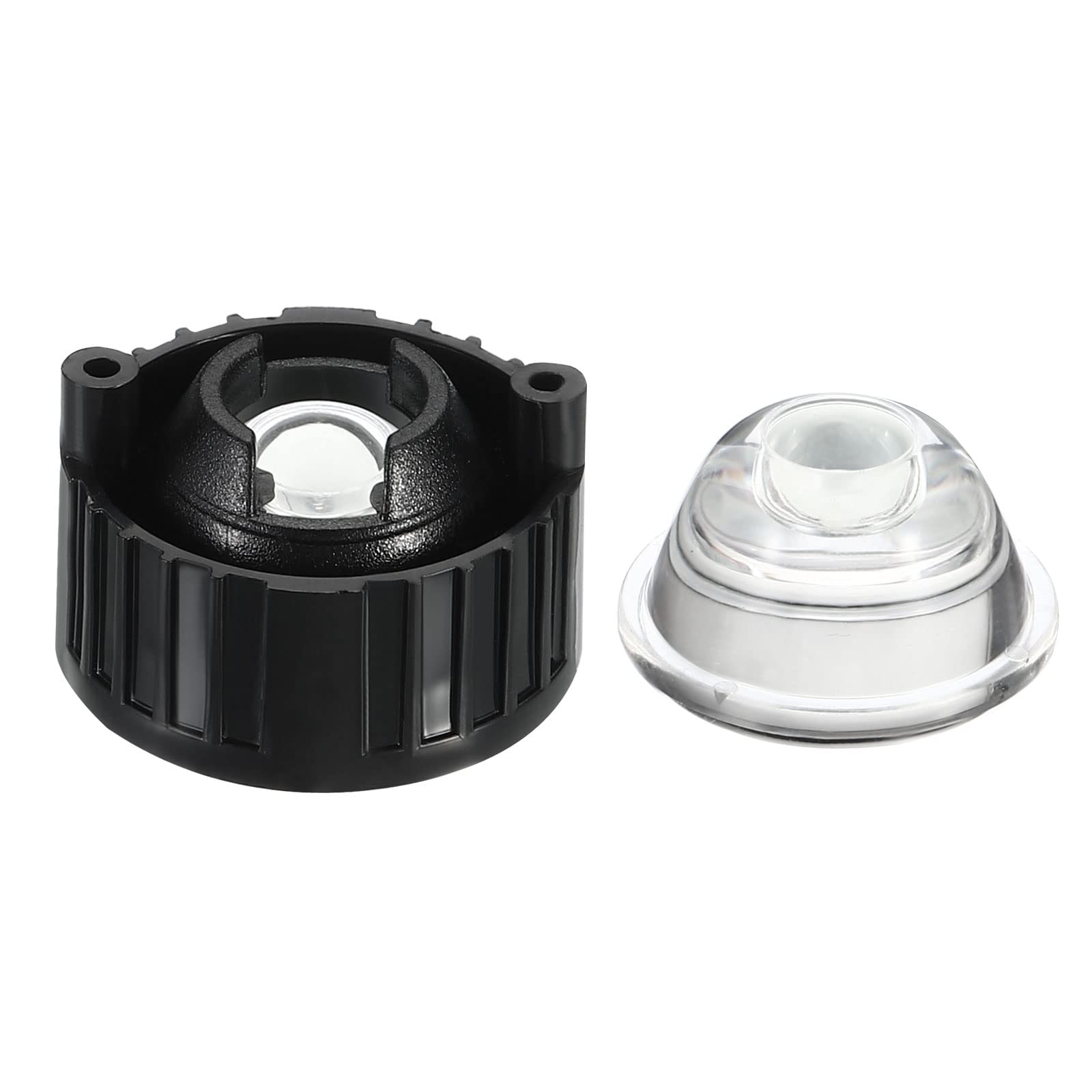 PATIKIL Obiektyw LED 20 mm 30 stopni z uchwytem stojaka, 20 zestawów soczewek LED do latarki, lampy DIY, czarna